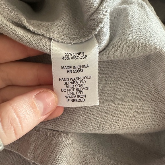 Forcynthia linen blend artsy flowy beach resort wear ocean boutique pockets sz M - Picture 3 of 6